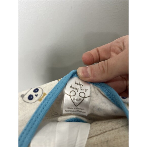 Baby Dumpling Knotted Gown & Cap Set, Fits Sizes 0-6 Months - Picture 6 of 6